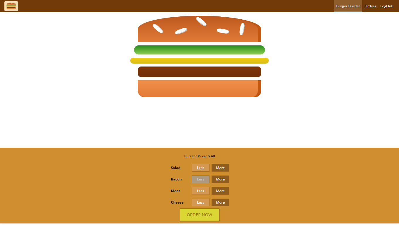 BurgerBuilder Project